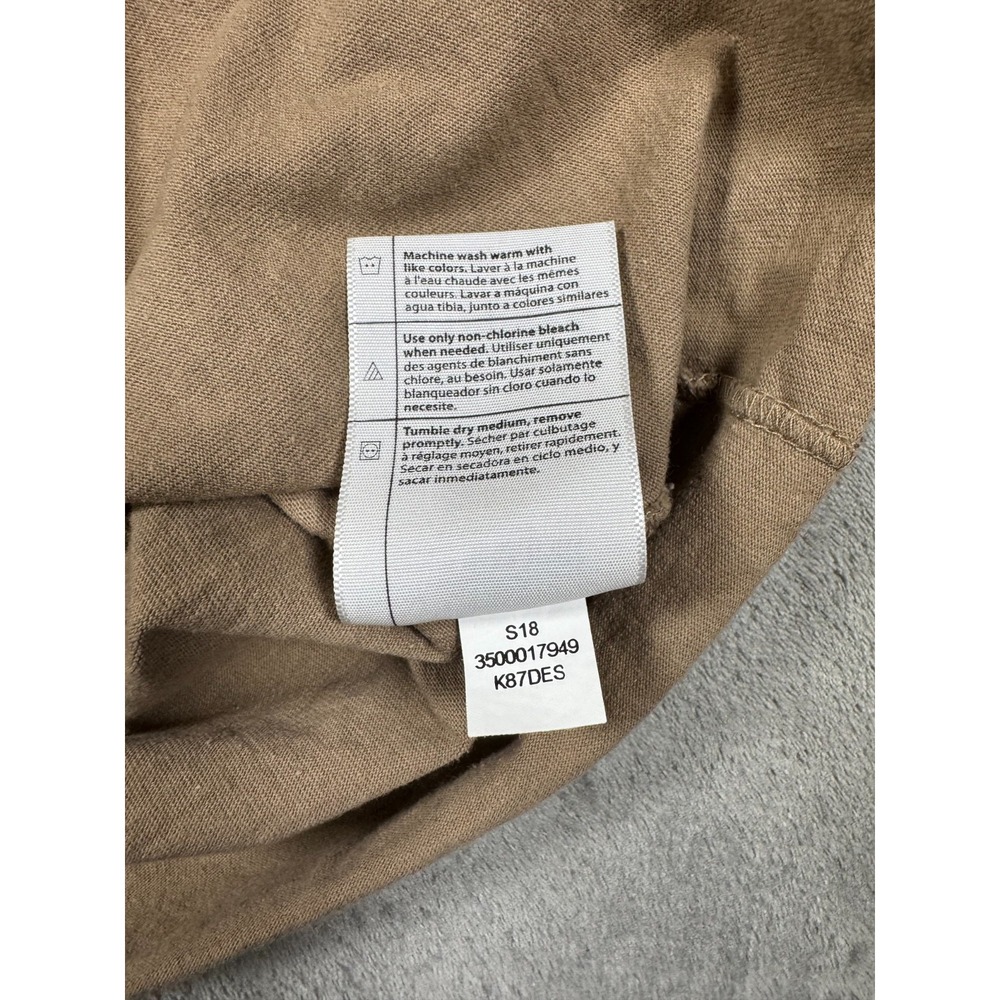 Carhartt Shirt Mens Large Beige K87 Pocket Logo Heavyweight Workwear T-Shirt Tee - Picture 9 of 11